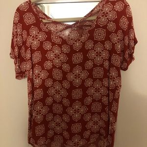 Orange short sleeve shirt